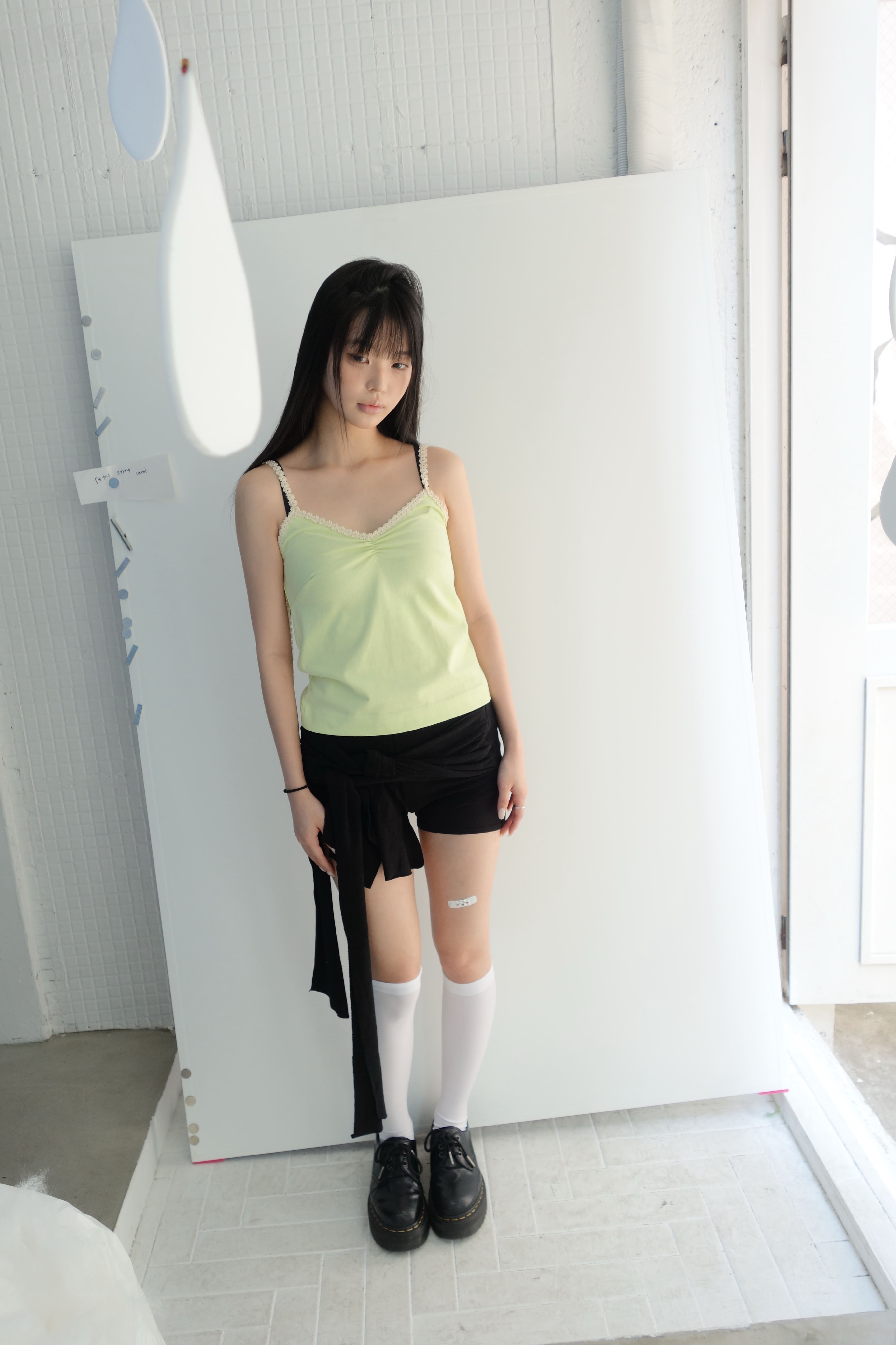 Petal Strap Cami (Lime)